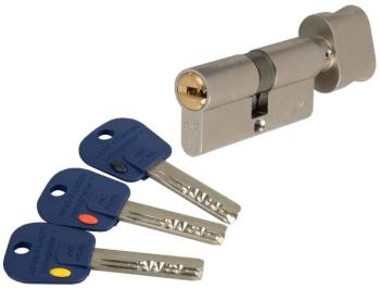 Cylindre à bouton varié nickelé - B33 x 33 mm - In