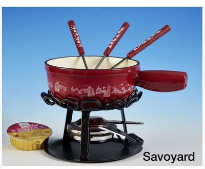 TABLE&COOK - service à fondue 24cm rouge - savoyar