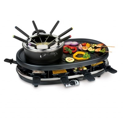 Trebs Ensemble gourmet Gril et fondue Noir 1800 W