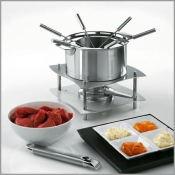 Service multi fondue inox mat demi-traiteur 16 cm classique Service multi fondue inox