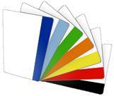 Pack de 100 cartes PVC bandeau couleur 0.76 mm