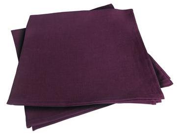 Les 2 serviettes de table Lin déperlant Prune Delices Les 2 serviettes de table