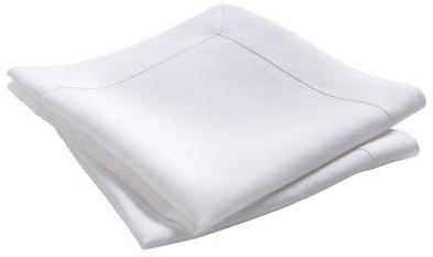 Les 2 serviettes de table Lin déperlant Blanc Delices Les 2 serviettes de table