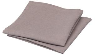 Les 2 serviettes de table Lin déperlant Taupe Delices Les 2 serviettes de table
