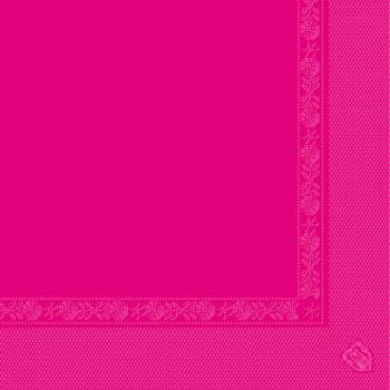 Serviette fuchsia en papier tissu 2 plis 40 x 40cm Serviette fuchsia en papier
