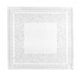 Lot de 6 serviettes de table Jacquard Sensa Blanc