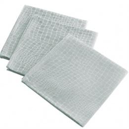 Lot de 3 serviettes Serpentile Argent