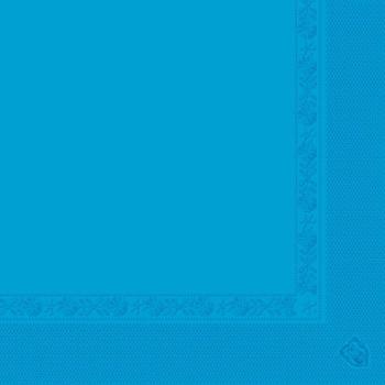 Serviette bleu turquoise en papier tissu 2 plis 40 Serviette bleu turquoise en