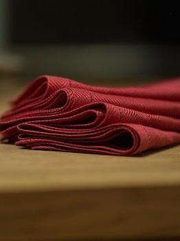 Serviette de table 100% lin Emilia Orange sanguine