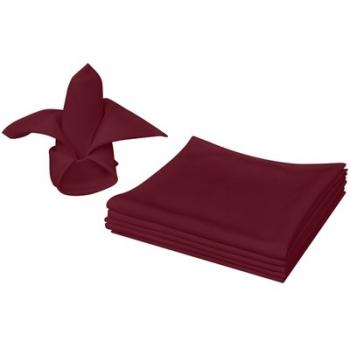 VidaXL Serviettes de table 25 pièces bordeaux 50 x