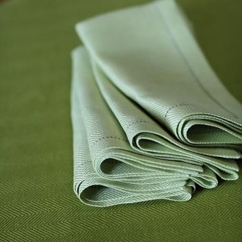 Serviette de table 100% lin Emilia Vert clair 45X4