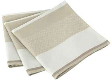 Lot de 3 serviettes de table 45x45 cm Jacquard 100 Lot de 3 serviettes de table