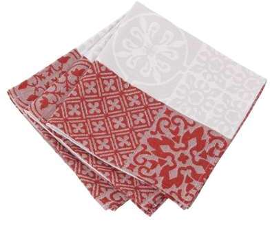 Lot de 3 serviettes de table 45x45 cm Jacquard 100