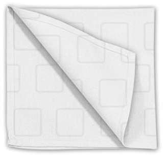 Lot de 4 Serviette de table en coton jacquard blanc Lot de 4 Serviette de table