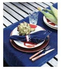 4 serviettes de table denim