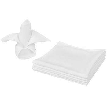 VidaXL 10 Serviettes de table Blanc 50 x cm