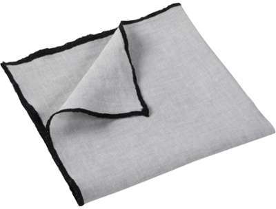 Lot de 4 Serviette de table en coton et lin gris foncé Lot de 4 Serviette de table