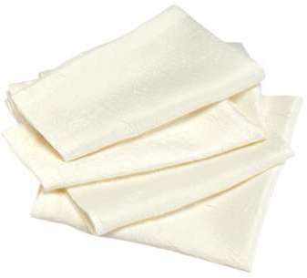 Serviette Satine Ivoire lot de 4 - 45 x 45 cm Serviette Satine Ivoire lot