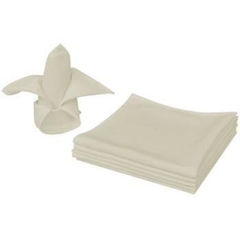 VidaXL Serviettes de table 10 pcs Crème 50 x cm