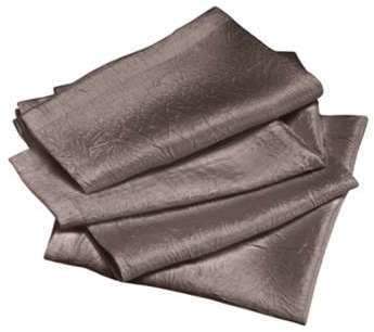 Serviette Satine Taupe lot de 4 - 45 x 45 cm Serviette Satine Taupe lot