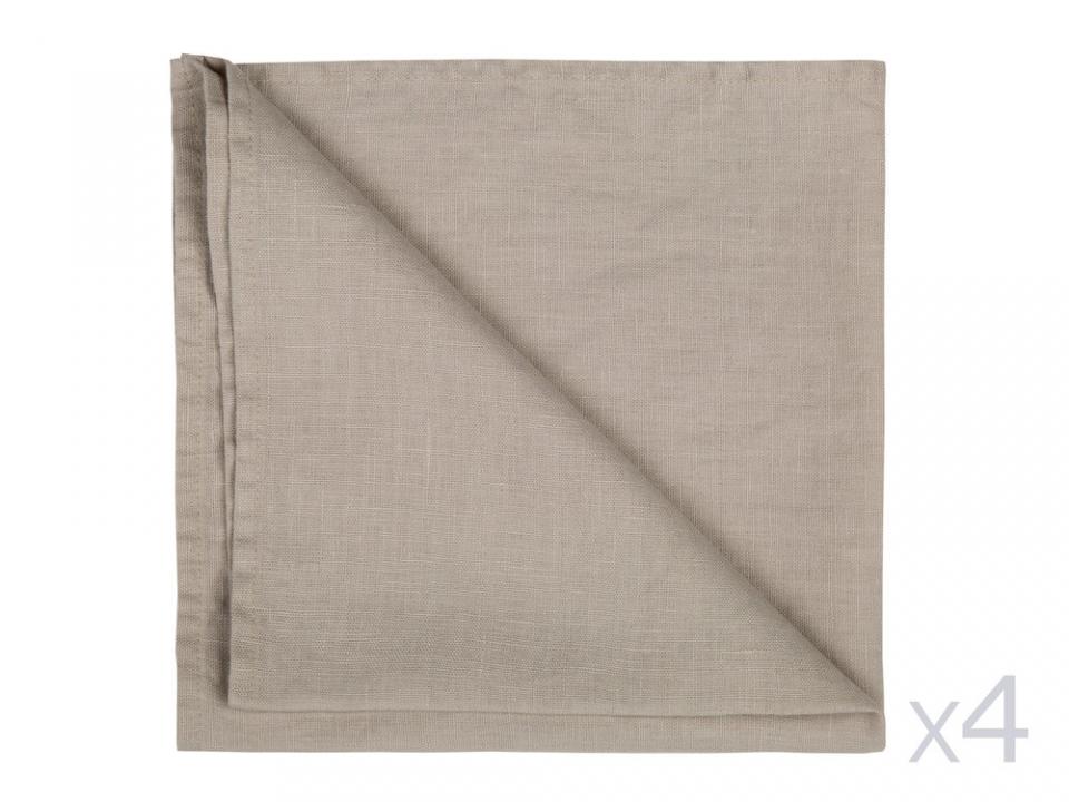 Serviette de table unie 100 lin lavé 185gr m2 46x46cm Serviette de table unie 100