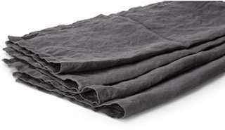 Faro, set de 4 serviettes 100% lin, gris