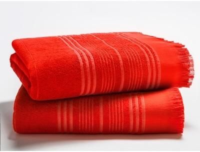 Fouta éponge Coton bouclette et jacquard 350 gr/m2