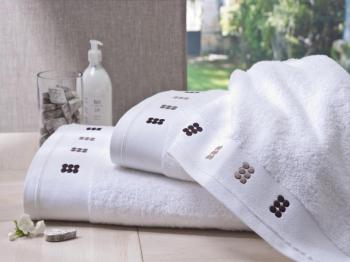 Serviette de bain Coton peigné 600 gr/m2 Blanc Dra