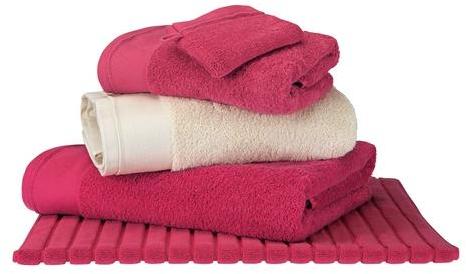 Serviette de bain Coton peigné 600 gr/m2 Rouge bas