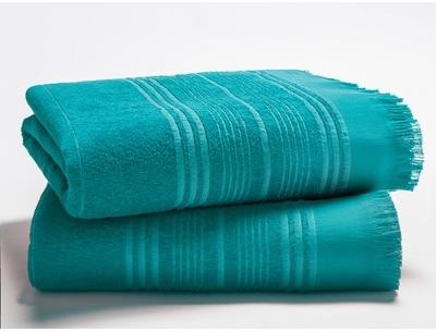 Fouta éponge Coton bouclette et jacquard 350 gr m2 Fouta éponge Coton bouclette