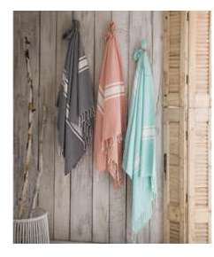 Foutah drap de plage 100 coton à franges 100x190cm Foutah drap de plage 100 coton