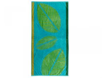 Drap de plage éponge velours coton 430gr/m2 feuill