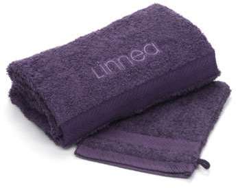 Lot ROYAL CRESENT Serviette brodée Linnea 50x100 gant Lot ROYAL CRESENT Serviette