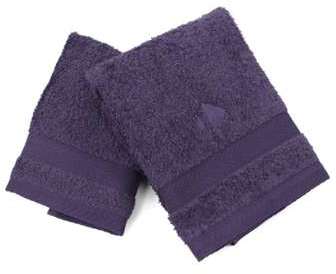 Lot ROYAL CRESENT Serviette 33x33cm et 40x60cm brodée Lot ROYAL CRESENT Serviette