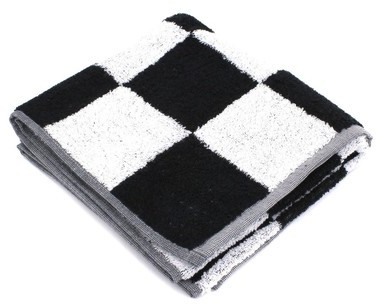 Serviette de toilette 50x100 cm MONA carreaux blan