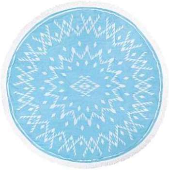 Fouta ronde Bleu 60 x 80 cm