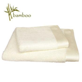 Serviette de bain coton/Bambou 68x140 - Crème