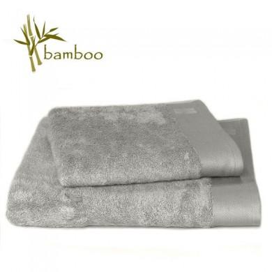 Serviette de bain coton Bambou 68x140 - Gris Ciment Serviette de bain coton Bambou