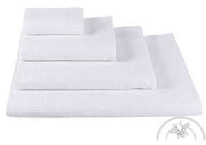 Serviette de bain - Polygones blanc