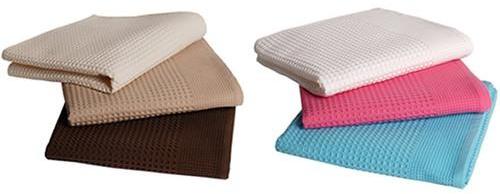 Serviette de toilette 50x100cm nid d abeille unie Serviette de toilette 50x100cm