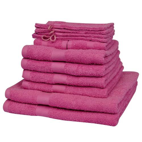 VidaXL 12 pièces linges de toilette 100% coton 500