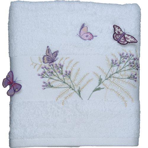 Serviette Invité 30x50cm Brodée BUTTERFLY
