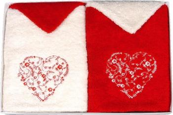 Coffret cadeau 4 Pièces 2 Serviette Brodées 2 Gants Coffret cadeau 4 Pièces 2