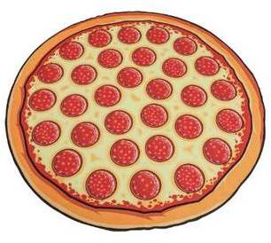 Big Mouth Toys Pizza Beach Serviette pizza / motif