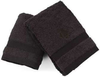 Lot ROYAL CRESENT Serviette 33x33cm et 40x60cm brodée Lot ROYAL CRESENT Serviette
