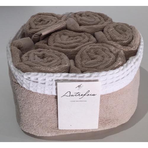 Salomé Prestige Kit de 6 serviettes invités -ficel