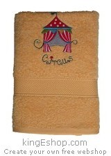 Serviette de bain bébé brodée Circus