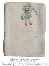 Serviette fille Romantica 70x140cm Ecru
