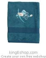 Serviette de toilette bleu petrole