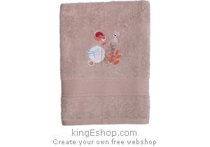 Serviette de toilette broderie Fleurs